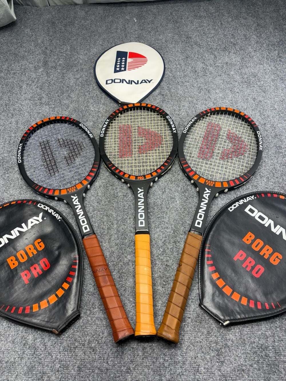 Donnay Bjorn Borg Pro Bundle -3 NOS Vintage Tennis Rackets 2-Light/med-5,1-PRO